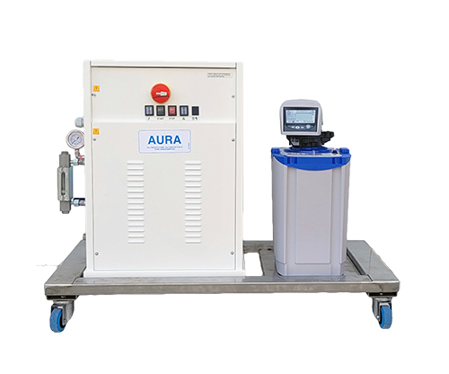 Support INOX mobile pour générateur + adoucisseur d'eau